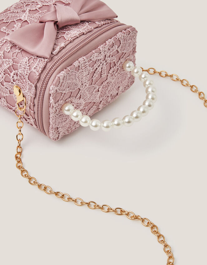 Pearly Lace Bow Bag, , large