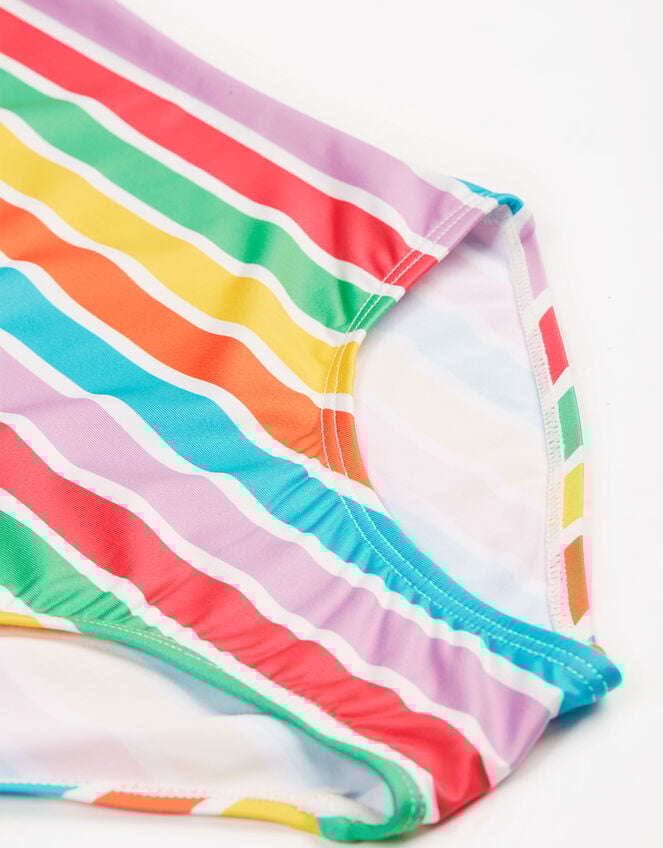 Frugi Marina Stripe Swimsuit , Multi (MULTI), large