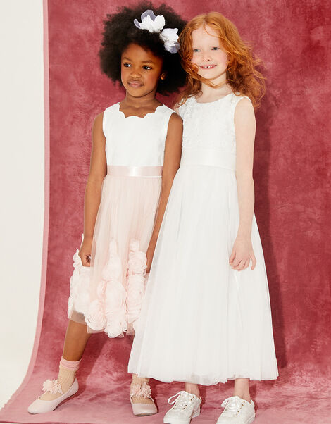 Alice Lace Bodice Tulle Maxi Dress, Ivory (IVORY), large