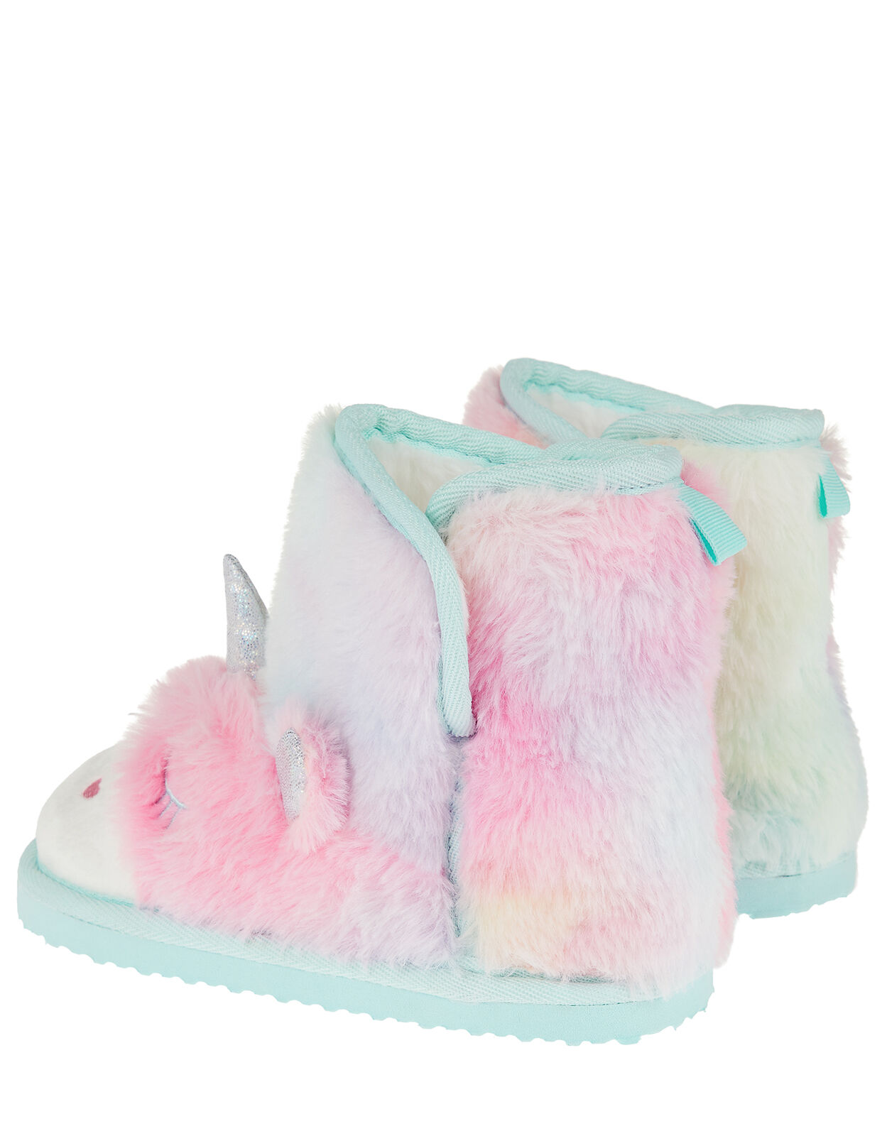 Fluffy Unicorn Slipper Boots Blue