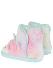 Fluffy Unicorn Slipper Boots, Blue (BLUE), large