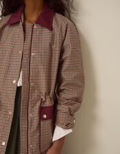 Lola Check Barn Jacket, Brown (BROWN), large