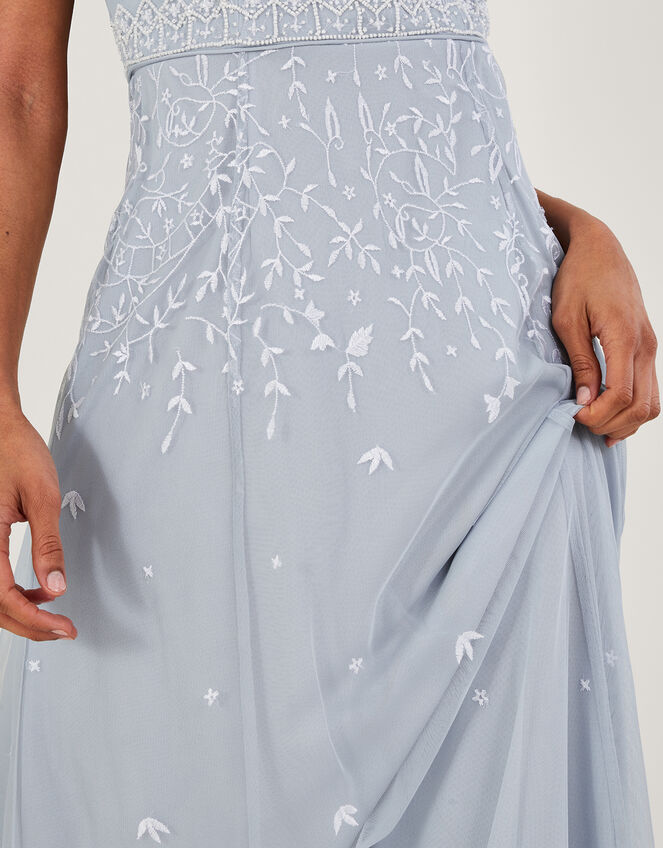 Eugiene Embroidered Shorter Length Maxi Dress, CLOUD, large