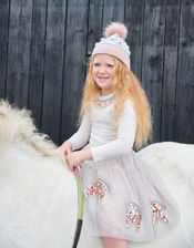 Horse Disco Dress , Camel (OATMEAL), large