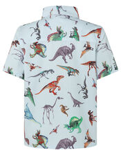 Mason Dinosaur Short-Sleeve Shirt, Blue (BLUE), large