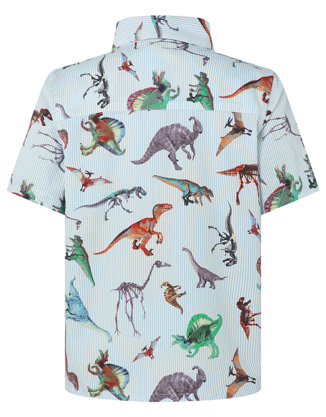 Mason Dinosaur Short-Sleeve Shirt, Blue (BLUE), large