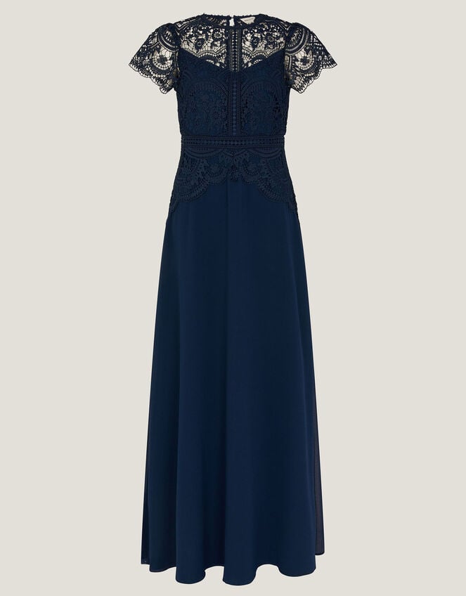Monica Lace Bridesmaid Dress, Blue (NAVY), large