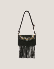 Zora Suede Fringe Crossbody Bag, , large