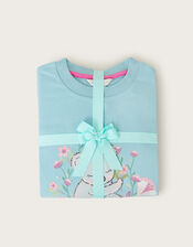 Long Sleeve Koala Print Pyjamas Set, Blue (BLUE), large