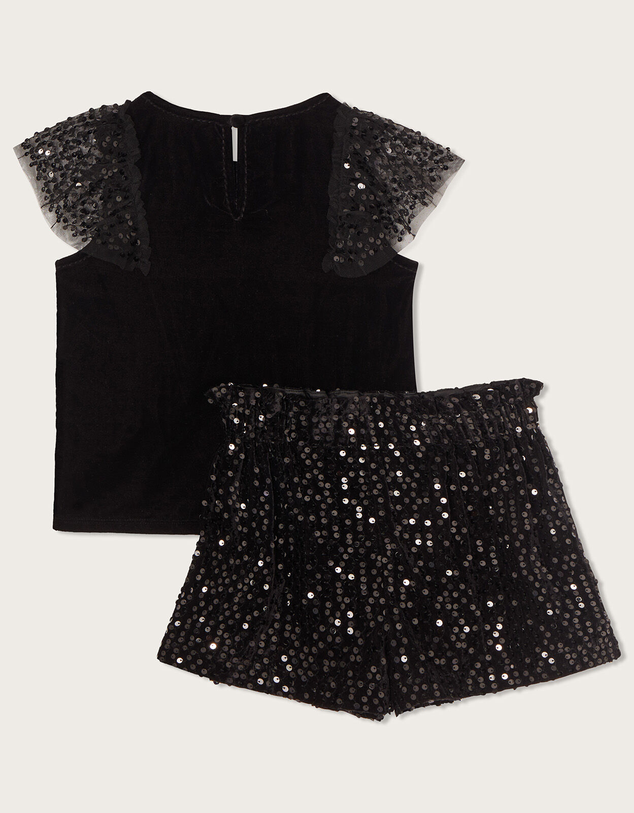 Girls black sequin top new arrivals