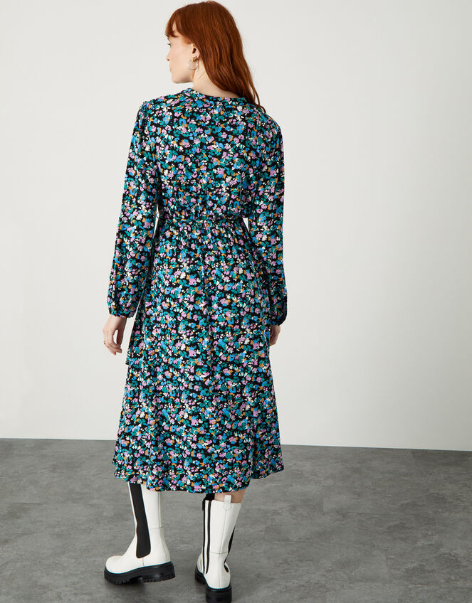 Ditsy Print Jersey Midi Dress, Multi (MULTI), large