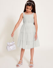 Jupiter Strappy Sparkle Tulle Dress, Silver (SILVER), large