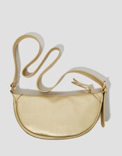Meg Crescent Sling Bag, Gold (GOLD), large
