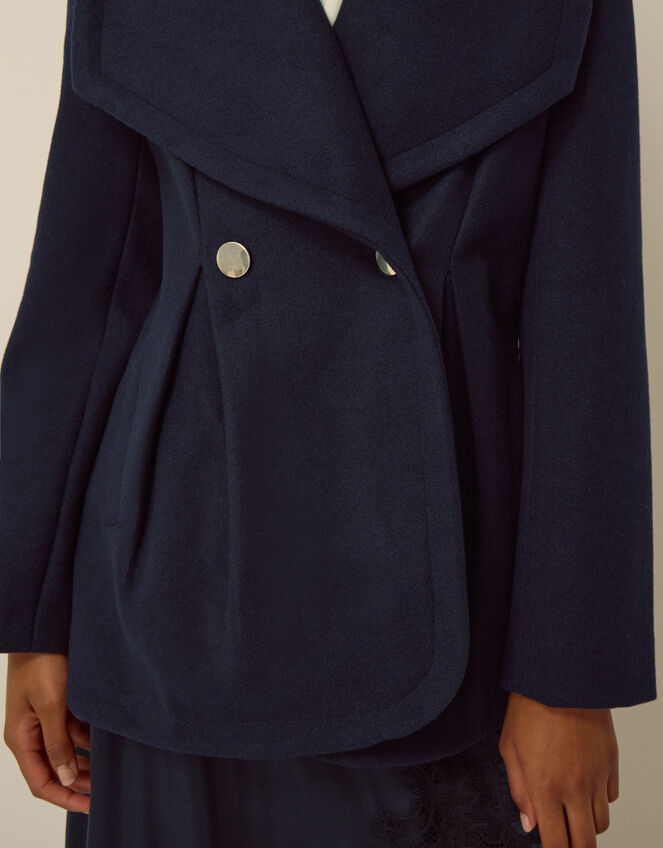 Estelle Collar Coat, Blue (NAVY), large