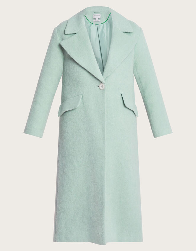 Jenny Brushed Wool Smart Coat with Recycled Polyester, Green (MINT), large