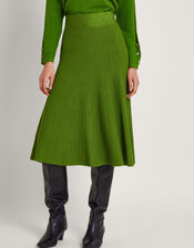 Ola Ottoman Knit Skirt, Green (GREEN), large