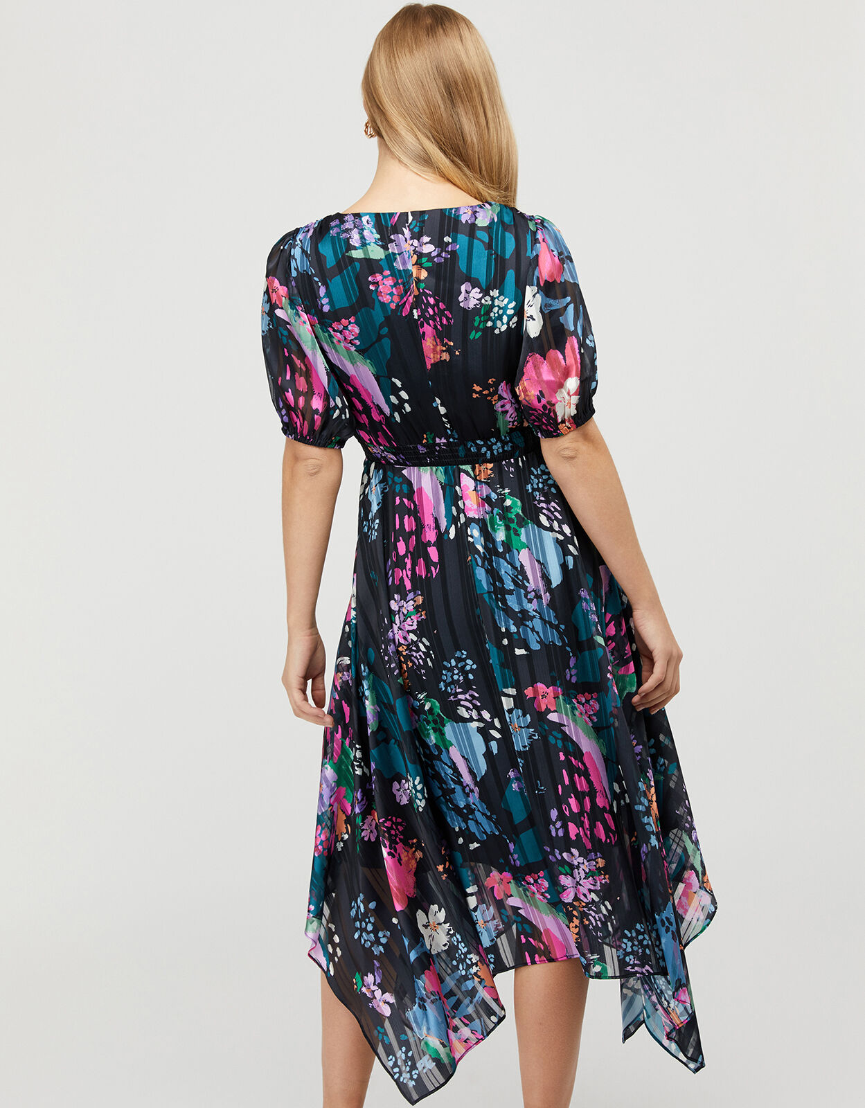 floral hanky hem dress