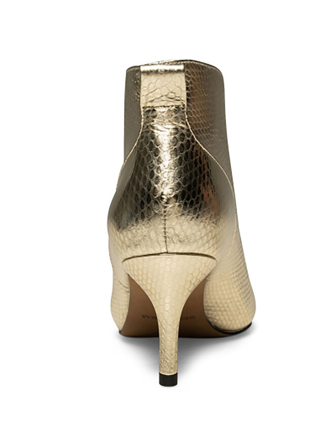 Shoe The Bear Low-Cut Snake Kitten Heels, Gold (GOLD), large