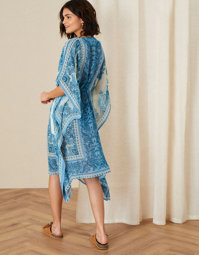 Roxanna Printed Katfan, Blue (BLUE), large