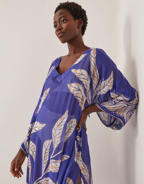 Eden Leaf Print Kaftan, , large