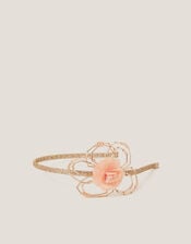 Embellished Flower Glitter Headband, , large