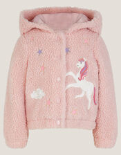 Baby Unicorn Borg Hoodie, Pink (PINK), large