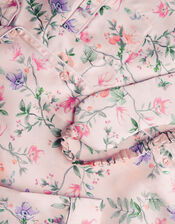 Satin Azalea Print Long Pyjamas, Pink (PINK), large