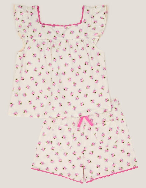 Floral Jersey Short Pyjamas Set, Pink (PINK), large