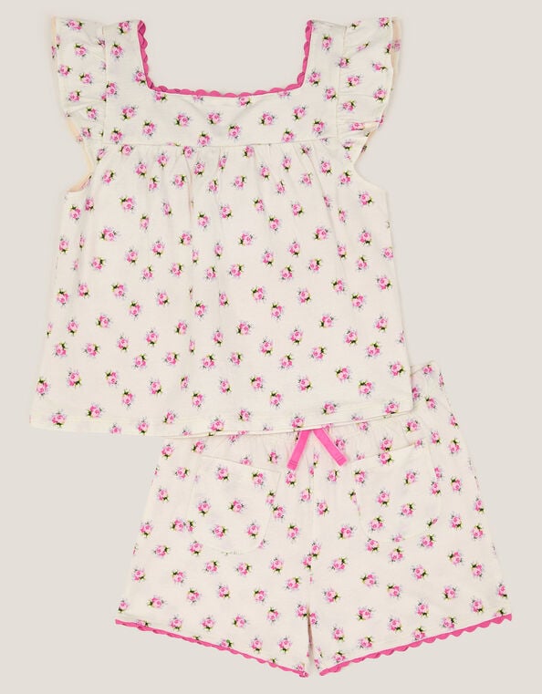 Floral Jersey Short Pyjamas Set, Pink (PINK), large