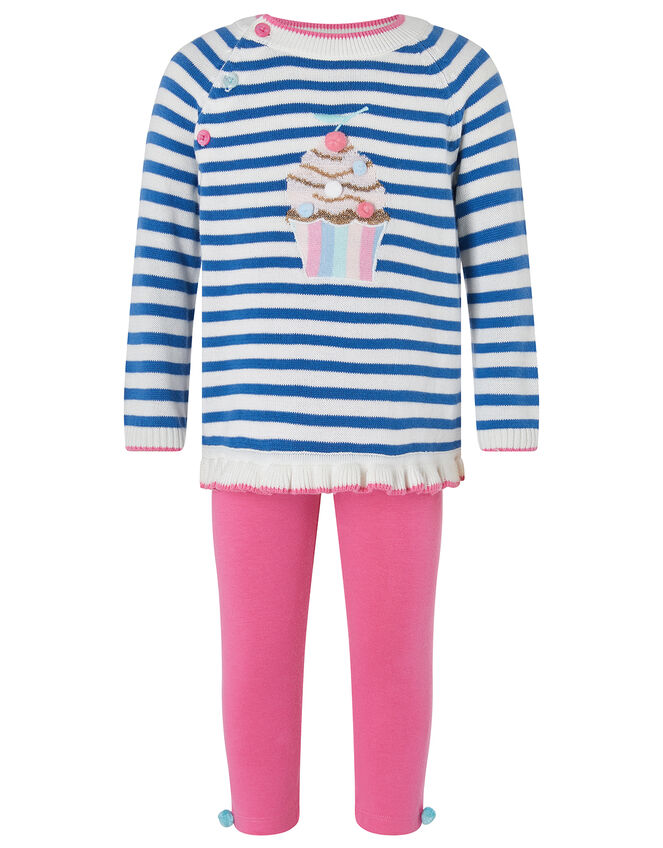 Baby Ola Cupcake Jumper and Legging Set, Blue (BLUE), large