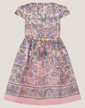 Poppy Floral Paisley Print Dress, Pink (PINK), large