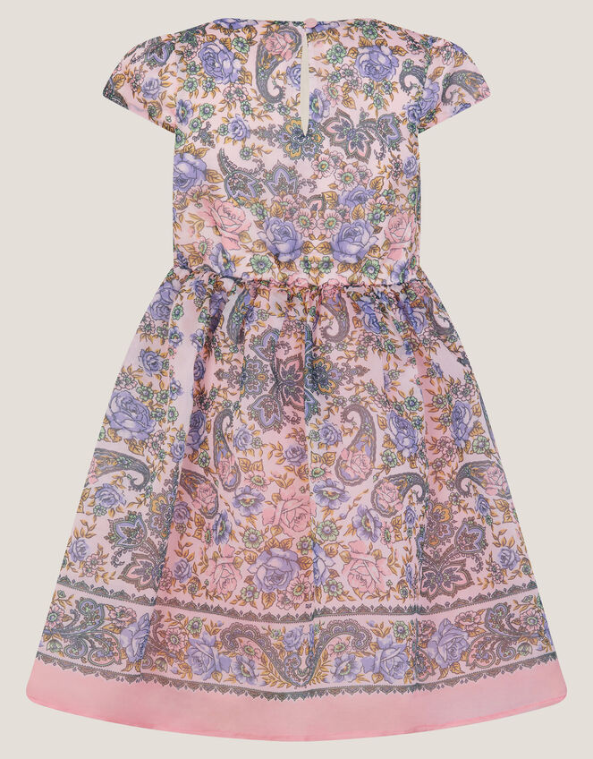 Poppy Floral Paisley Print Dress, Pink (PINK), large