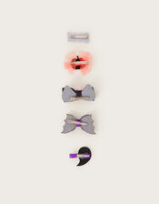 5-Pack Glitter Halloween Hair Clips, , large