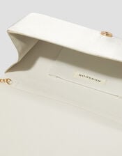 Talia Twisted Satin Clutch Bag, , large