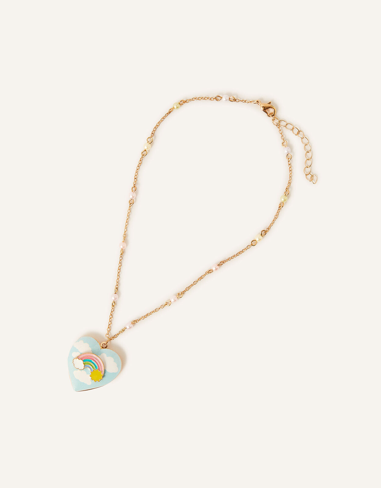 Rainbow Cloud Locket Necklace | Girls 