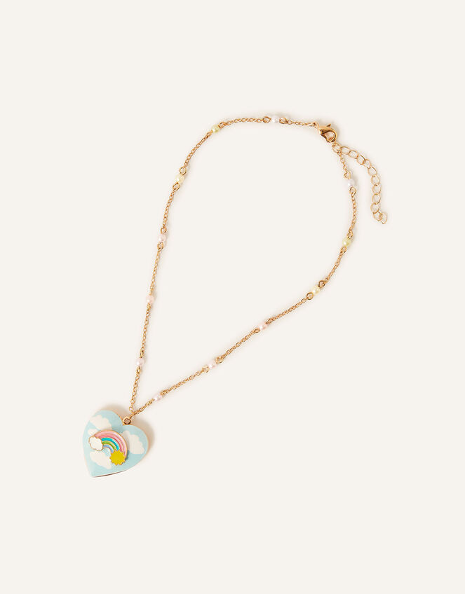 Rainbow Cloud Locket Necklace, , large
