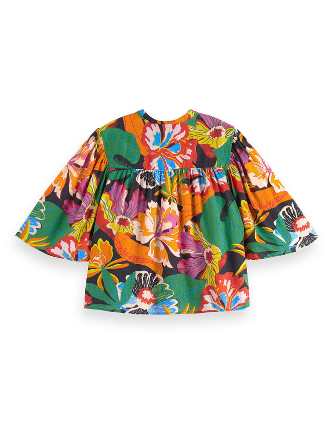 Scotch and Soda Flutter Sleeve Shirt, Multi (MULTI), large