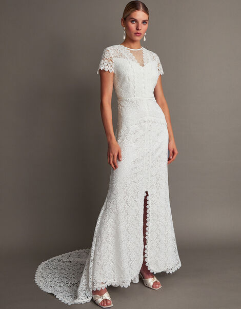 Sienna Lace Bridal Maxi Dress Ivory, Ivory (IVORY), large