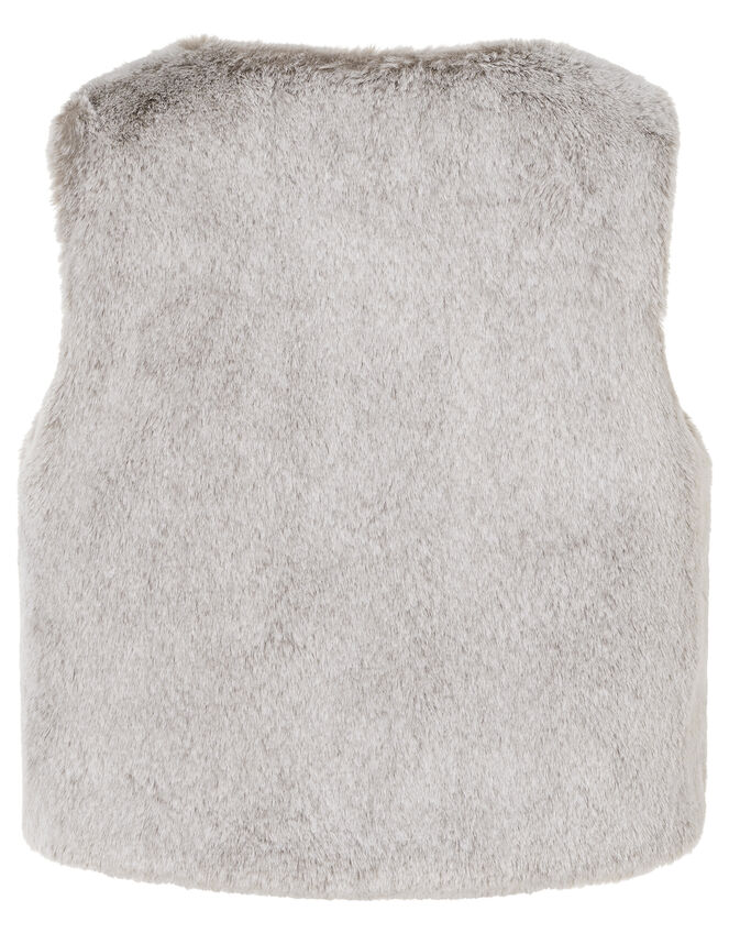 Baby Jersey Dress and Fluffy Gilet Set, Purple (LILAC), large