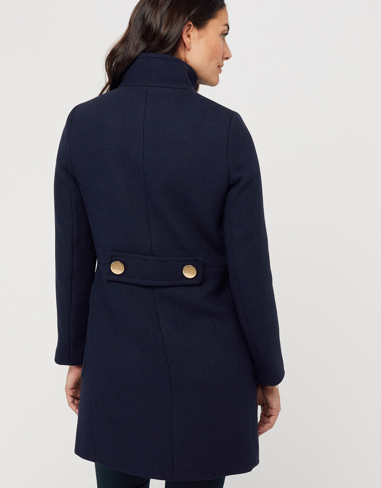 Funnel neck top peacoat women's