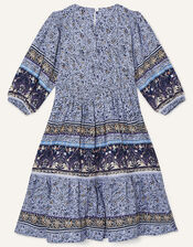 MINI ME Carmel Printed Dress, Blue (BLUE), large