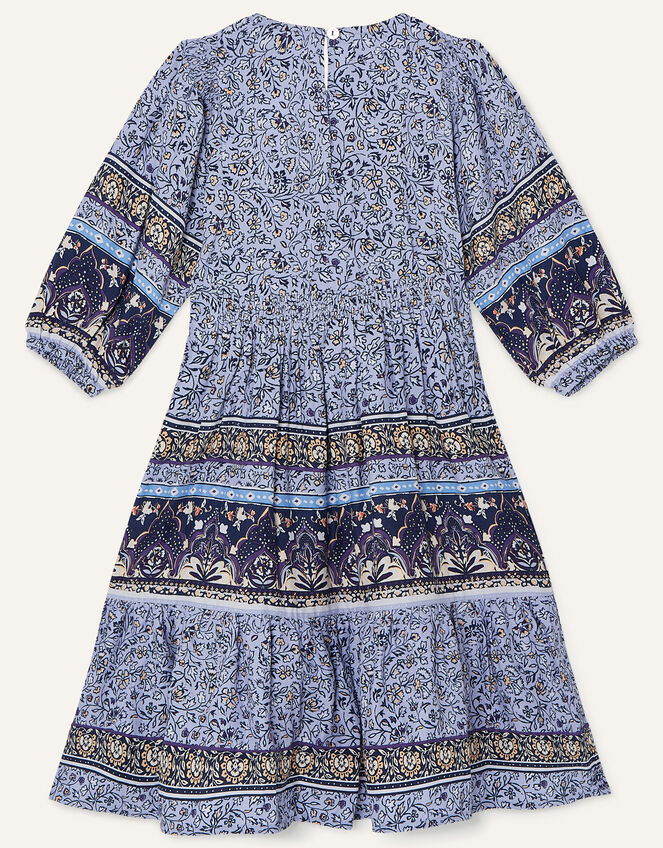 MINI ME Carmel Printed Dress, Blue (BLUE), large