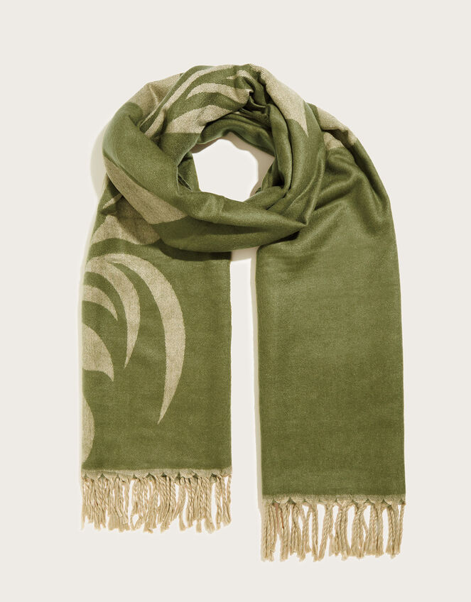 Floral Print Blanket Scarf, , large