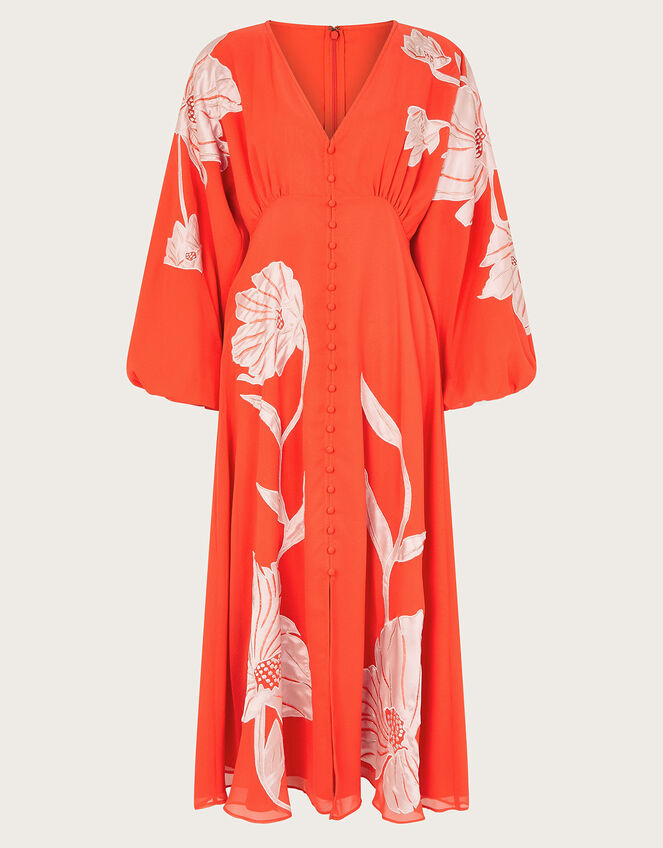 Talia Lace Dress, Orange (CORAL), large