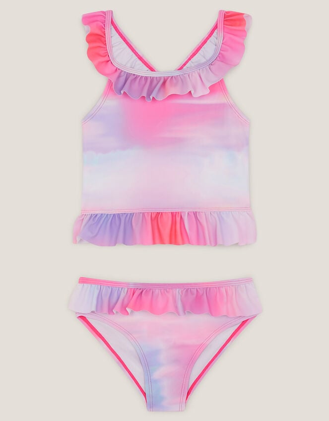 Frilly Ombr&eacute; Tankini Set, Pink (PINK), large