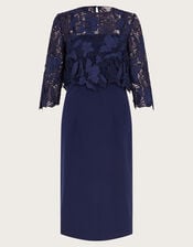 Maya Lace Dress, Blue (NAVY), large