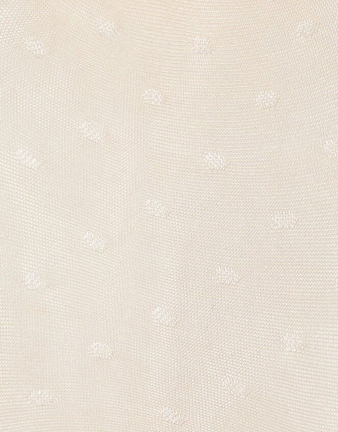 Baby 35 Denier Polka Dot Tights, Ivory (IVORY), large