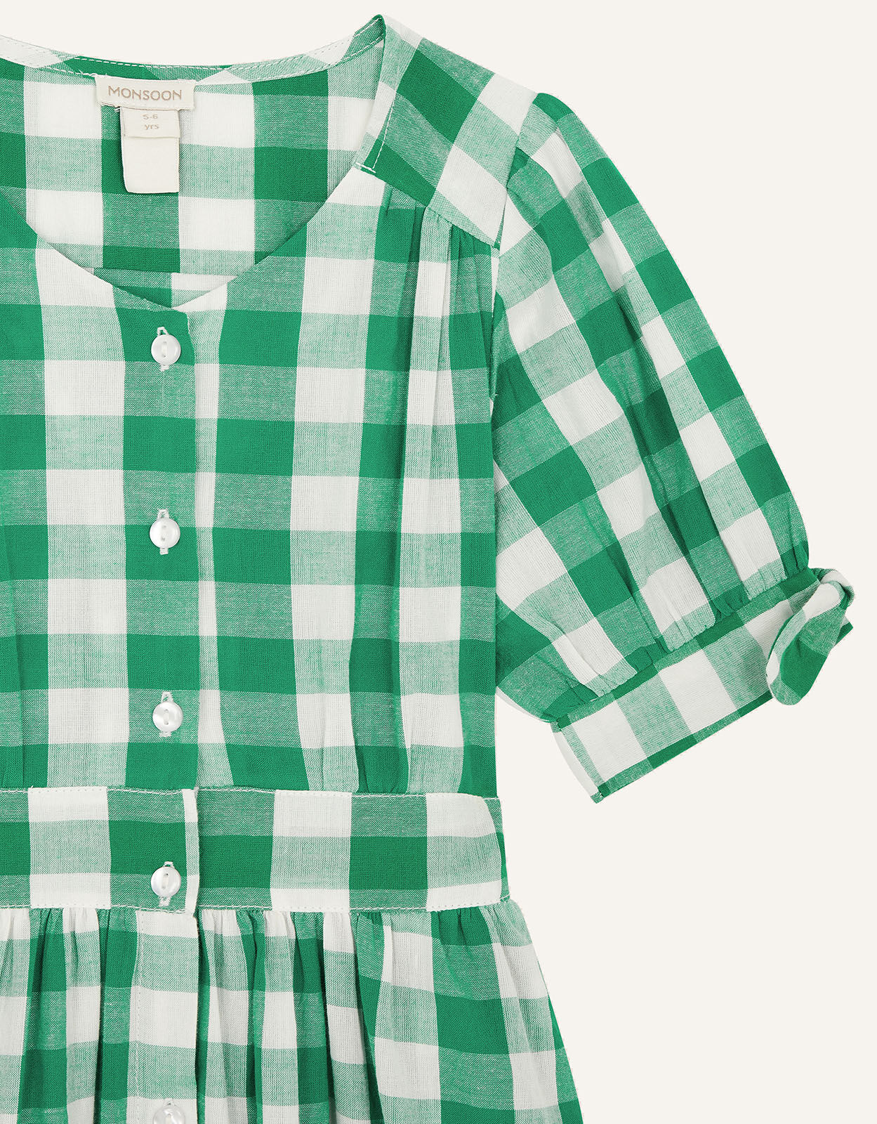 Monsoon green gingham dress Clearance