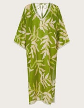 Palm Print Maxi Kaftan, , large
