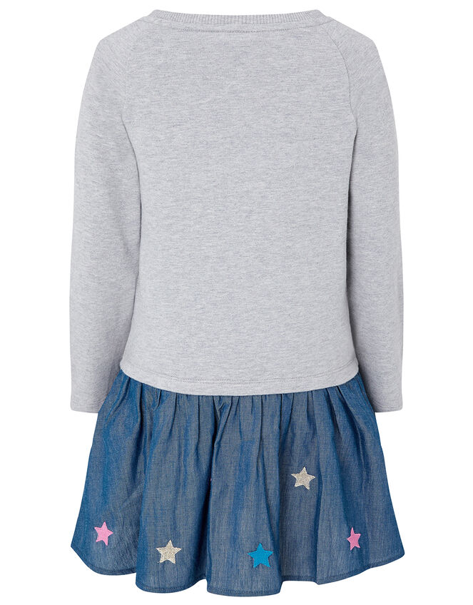 Sequin Horse 2-in-1 Dress, Grey (GREY), large